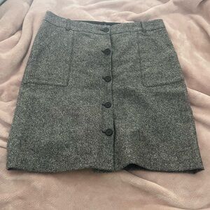 Eddie Bauer Charcoal Button-Front 10T Skirt